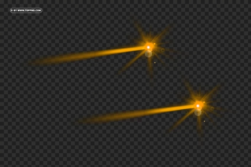 Free of HD Gold Eyes Laser Effect Right Side View HighQuality Transparent PNG Isolated Artwork