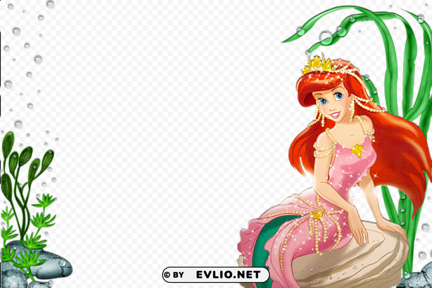 full frame princess ariel Isolated Design Element in HighQuality Transparent PNG