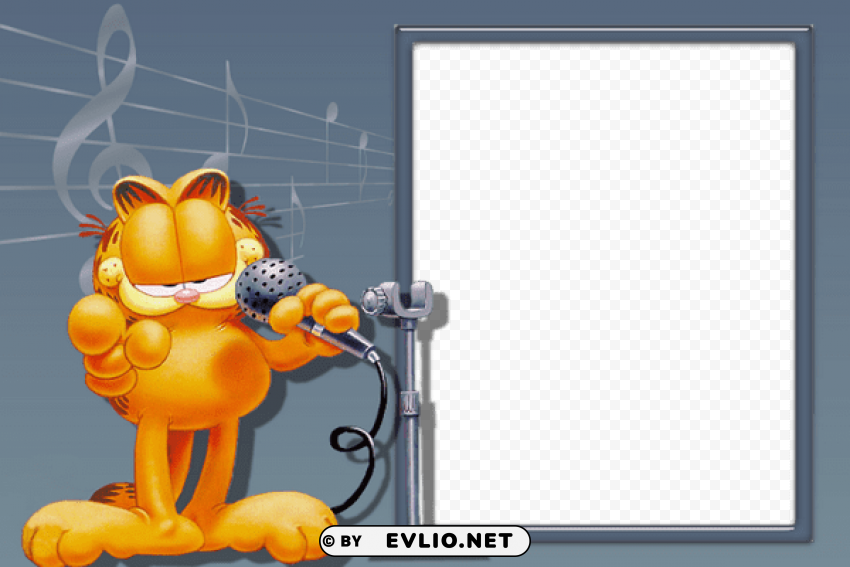 garfield transparen frame PNG for free purposes