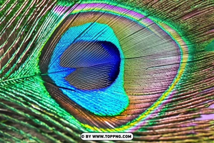 Graceful Close-Up Free Peacock Feather Picture on Textured Background Isolated Element in HighResolution Transparent PNG