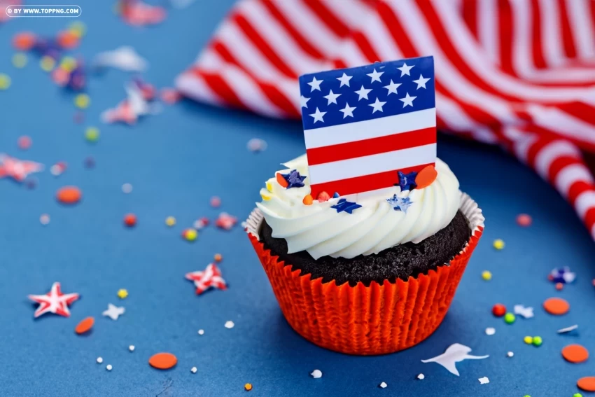Graphic Cupcake Clipart for 4th of July High-resolution transparent PNG images assortment