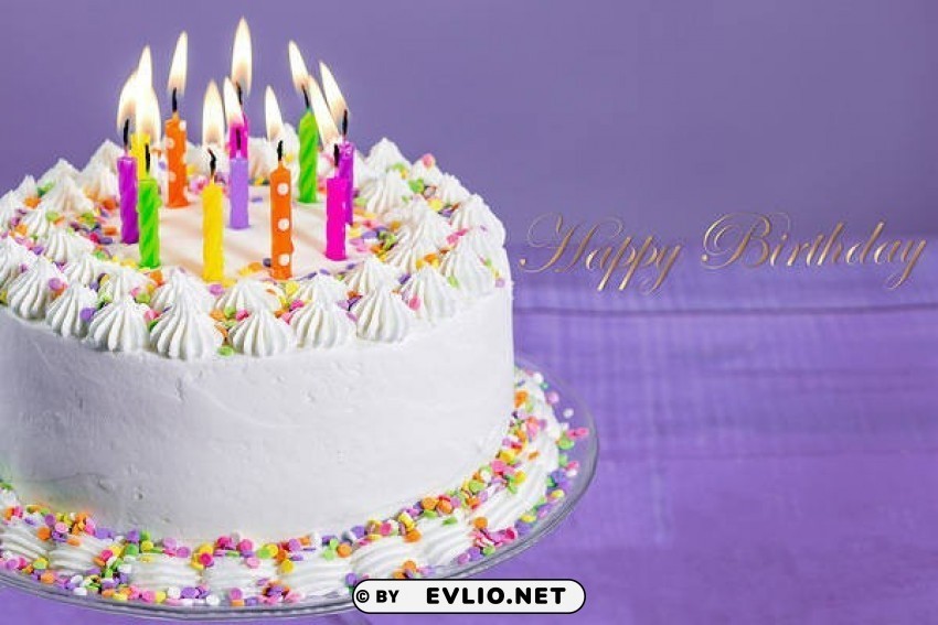 Happy Birthday With Cake Transparent PNG Images For Digital Art