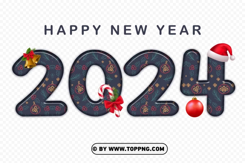 Happy New Year 2024 Clipart Images & PNG file with no watermark