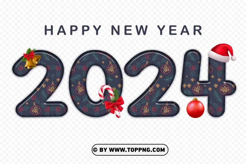 Happy New Year 2024 Clipart Images  PNG File With No Watermark