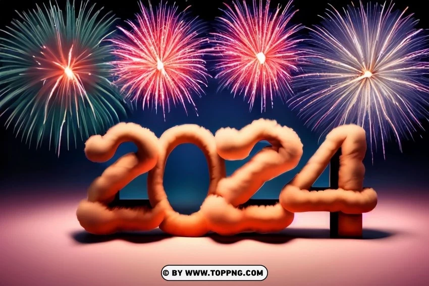 Happy New Year 2024 Graphics HD Background Vibrant Celebration - Image ID 6b726037