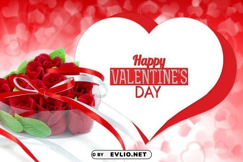 happy valentine's daywith roses PNG images with no watermark