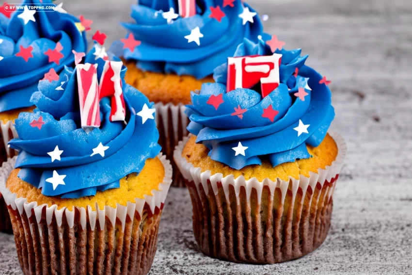 HD 4th of July Cupcake Clipart High-resolution transparent PNG images comprehensive assortment