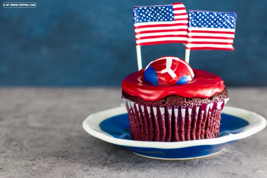 HD Cupcake Clipart for Independence Day High-resolution transparent PNG images set - Image ID 78441f97
