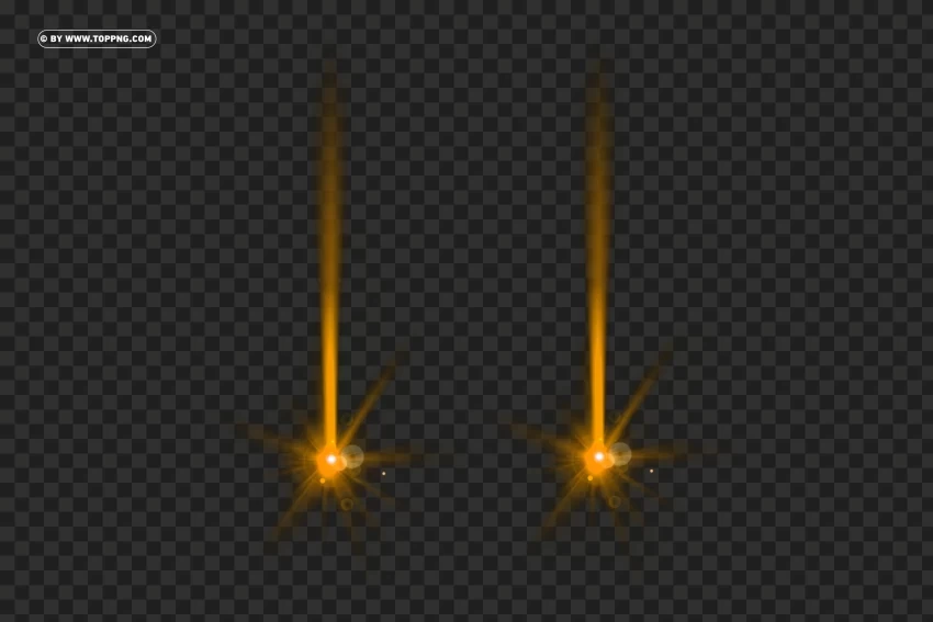 HD Gold Eyes Laser Effect Down View HighQuality Transparent PNG Isolated Element Detail