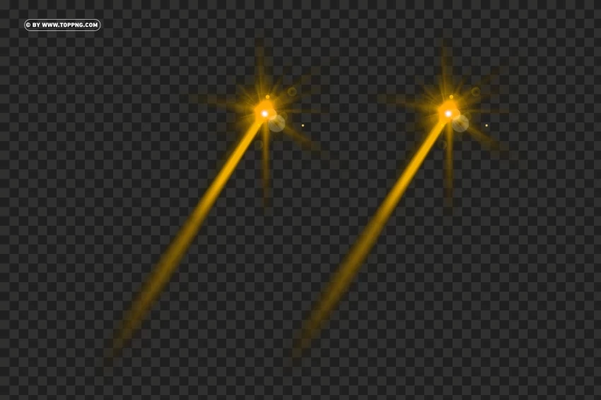 HD Gold Eyes Laser Effect Top View HighQuality Transparent PNG Isolated Graphic Design