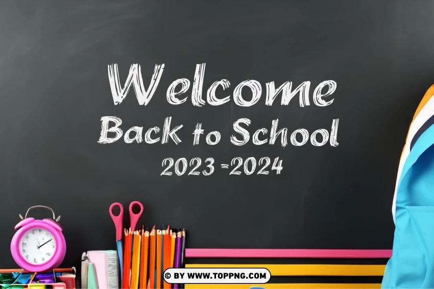 HD Realistic back to school background with school supplies Clear PNG pictures comprehensive bundle