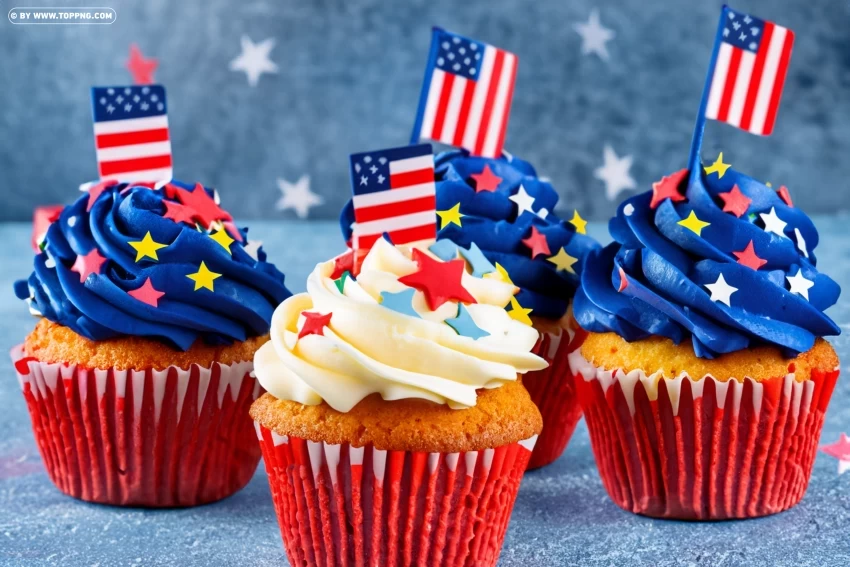 High Definition Cupcake Clipart for 4th of July Free transparent background PNG - Image ID 56b5d987