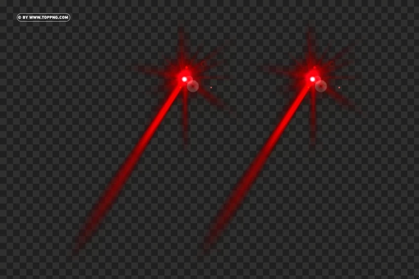 High Definition Red Eyes Laser Effect top view HighQuality PNG Isolated on Transparent Background