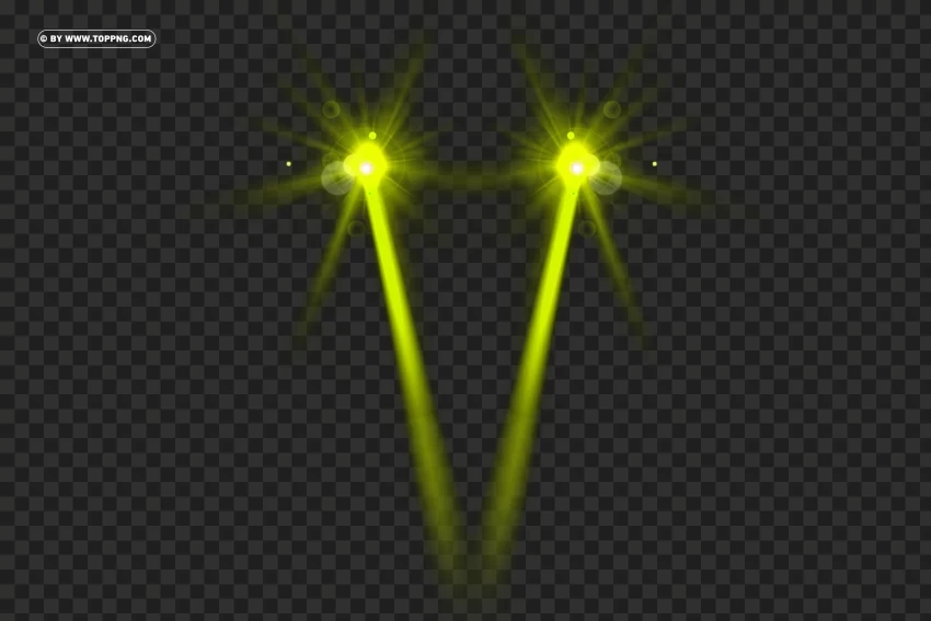 High Definition Yellow Beam Laser Eyes Lens Flare Effect Isolated Artwork on Clear Transparent PNG - Image ID a68e8188