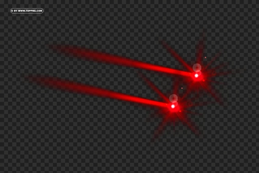 High Quality Red Eyes Laser Effect Side View HighQuality Transparent PNG Object Isolation