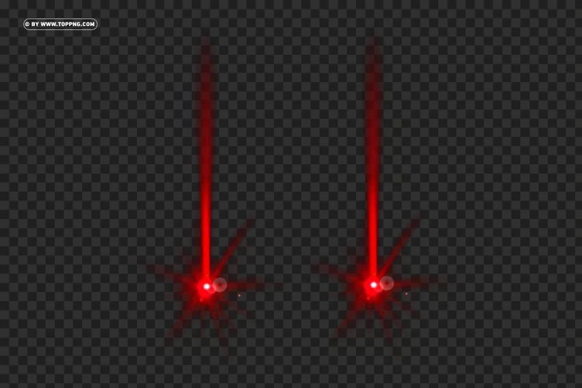 High Resolution Red Eyes Laser Effect Down View HighQuality PNG with Transparent Isolation