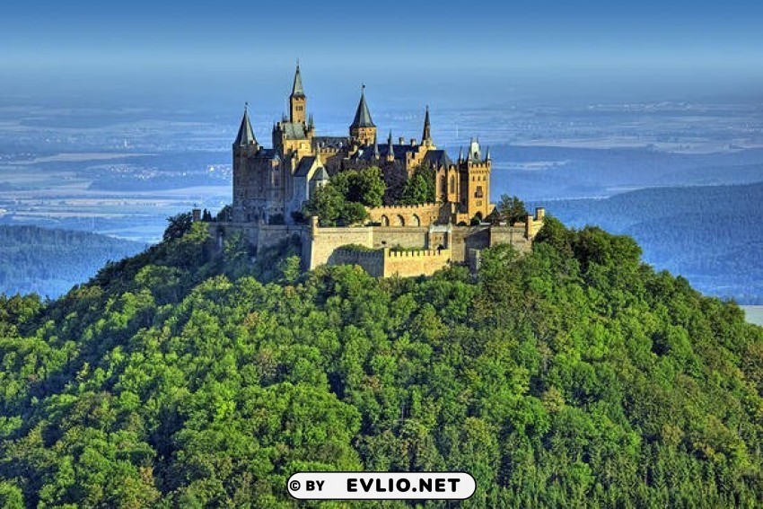 hohenzollern castle germany wallpaper Transparent PNG Isolated Item with Detail