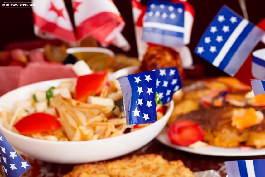 Image Clipart for 4th of July Foods and Desserts Free PNG images with transparent layers compilation