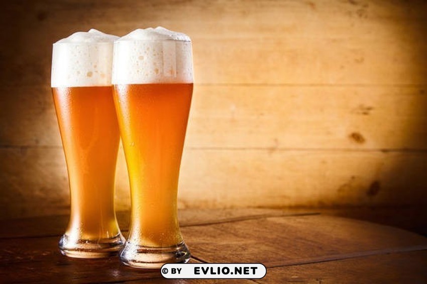 mugs with beer PNG clipart with transparent background