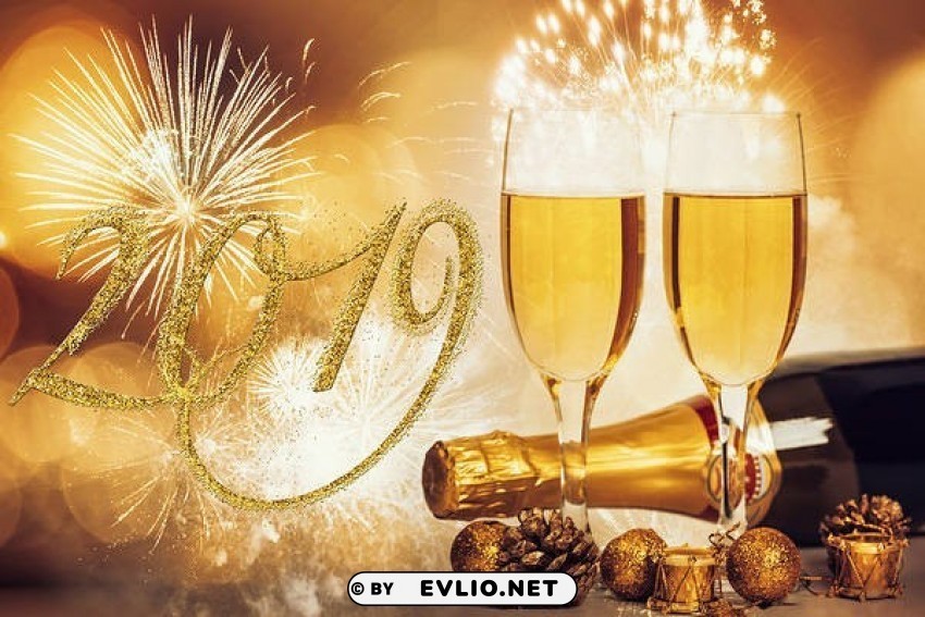 new year 2019 Transparent PNG images for digital art