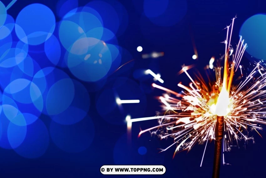 New Year's Eve Magic High-Resolution Image with Sparklers and Bokeh Lights PNG images with alpha transparency selection
