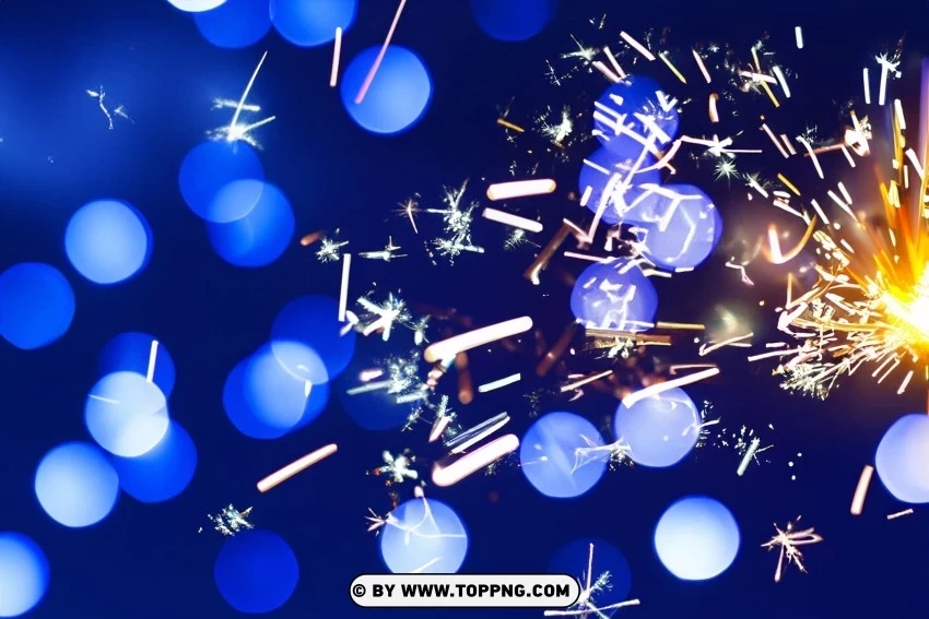 New Year's Sparkle High-Resolution Image with Sparklers and Bokeh Lights PNG images with alpha transparency wide collection