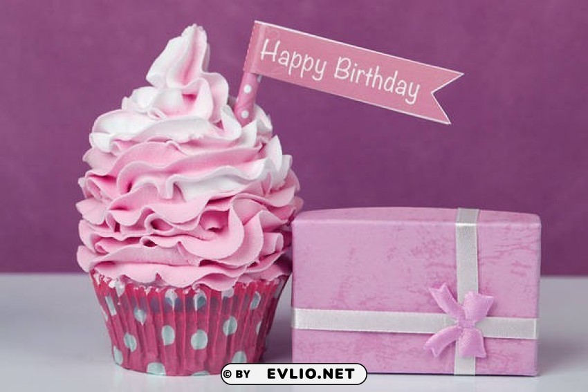 pink happy birthdaywith cake Transparent PNG images bundle