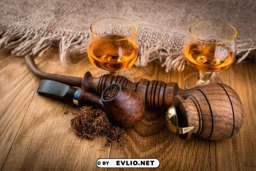 pipe and whiskey Clear background PNG clip arts