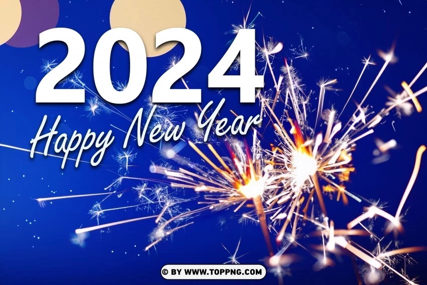 Greeting 2024 New Year's Sparkling Night Sky 4k wallpaper - Image ID c84c6158