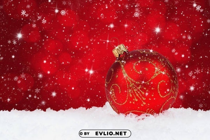 red christmas snowywith christmas ball Free PNG images with alpha transparency compilation