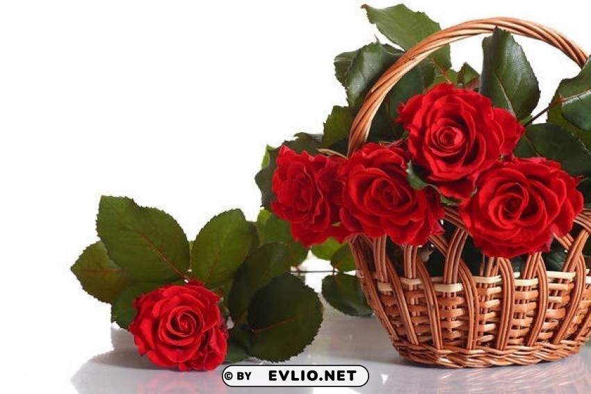 rose basket Isolated Object with Transparent Background PNG