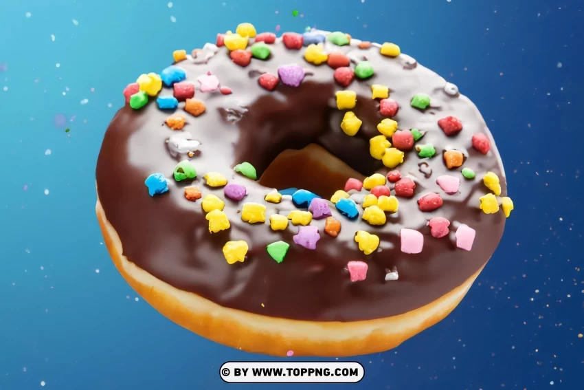 round various sweet donuts with Blue Clear background PNG graphics