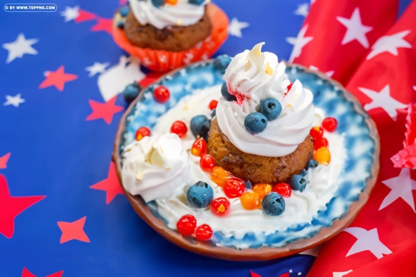 Sweet Independence Mouthwatering 4th of July Desserts Free PNG images with alpha transparency