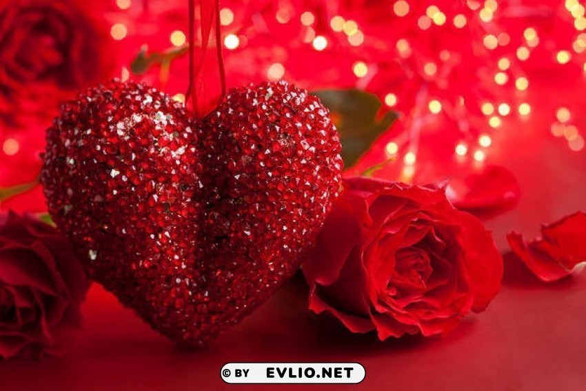valentine's daywith heart and roses PNG files with no backdrop wide compilation