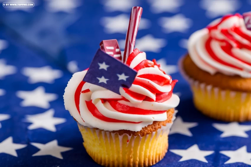 Whimsical 4th of July Cupcake Clipart for Creative Projects High-resolution PNG - Image ID d004d04a
