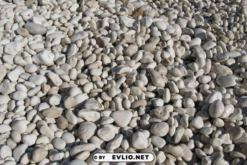 white beach pebbles Isolated Element on HighQuality Transparent PNG