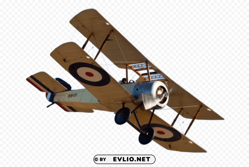 airplane biplane vintage Transparent PNG Isolated Element with Clarity