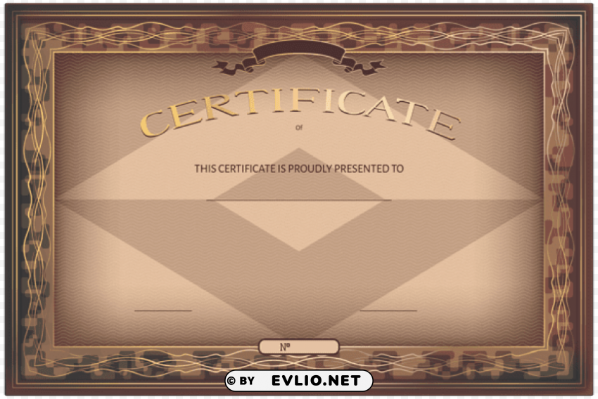 brown luxury certificate template PNG images free