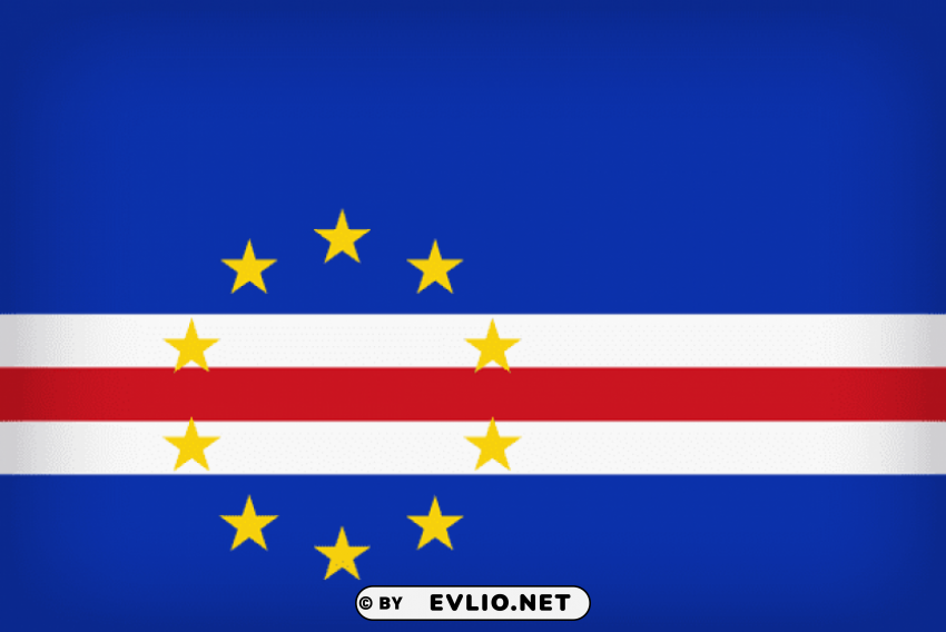 cabo verde large flag Transparent Background PNG Isolated Graphic