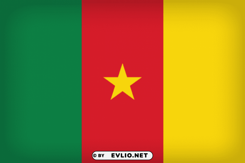 cameroon large flag Transparent Background PNG Object Isolation