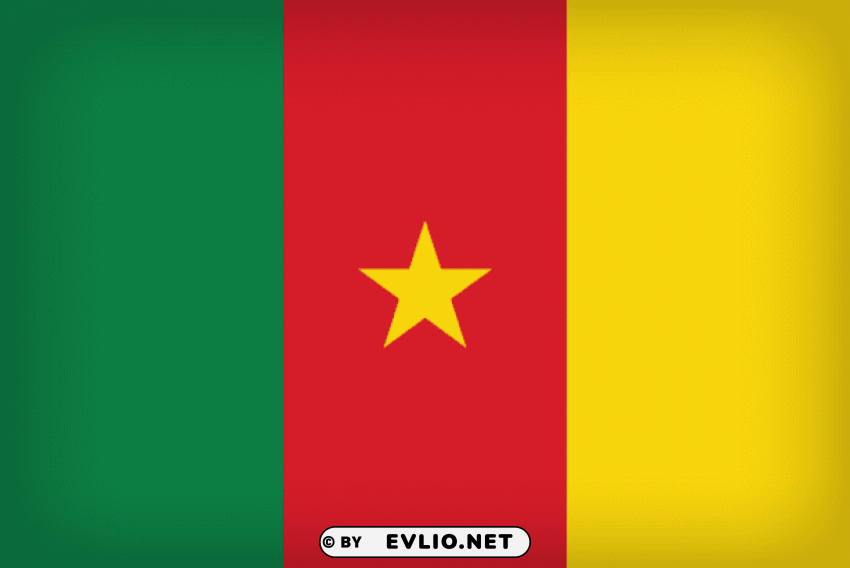 Cameroon Large Flag Transparent Background PNG Object Isolation