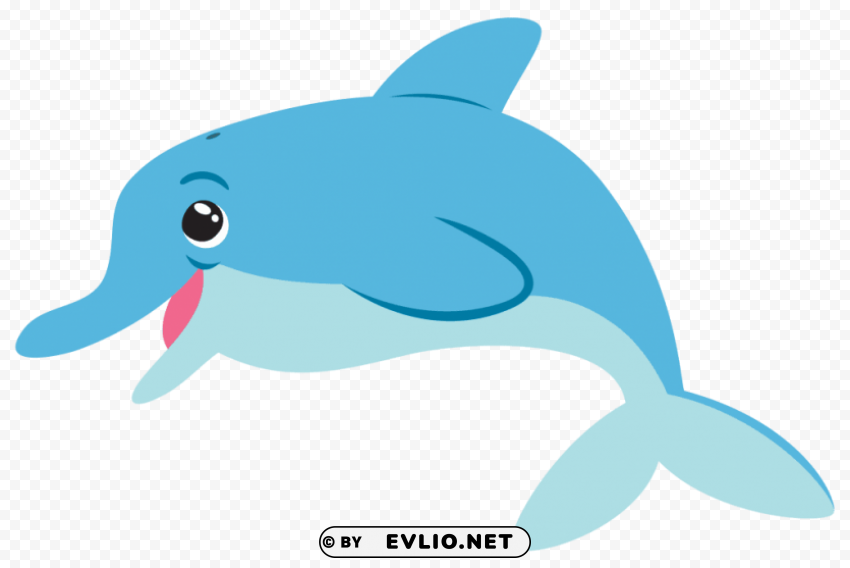 cartoon dolphin Isolated Graphic on HighQuality Transparent PNG