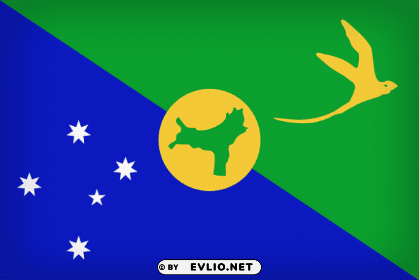 christmas island large flag Transparent PNG Isolated Subject