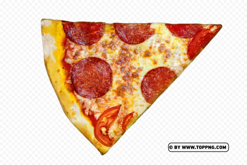 Crispy Pepperoni Pizza Slice HD Transparent Background PNG Image with Clear Isolated Object