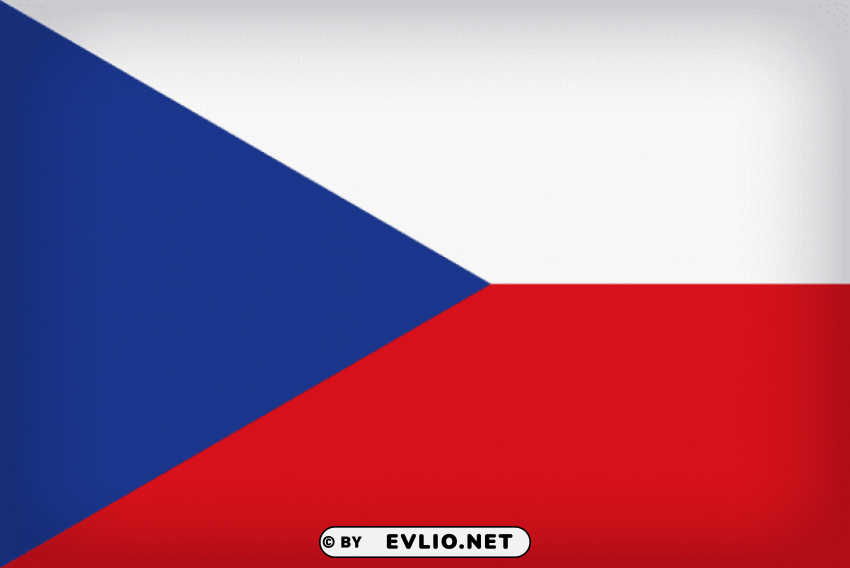 czech republic large flag Isolated Subject on Clear Background PNG