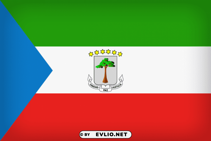 Equatorial Guinea Large Flag Transparent PNG Isolated Subject Matter