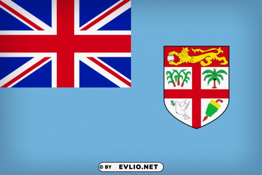 fiji large flag HighQuality PNG with Transparent Isolation