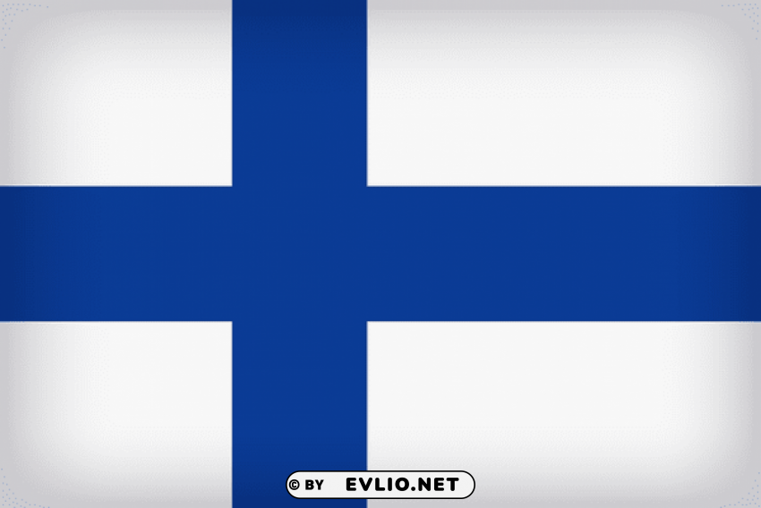 finland large flag Isolated Item on Clear Background PNG