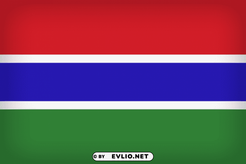 gambia large flag Transparent Background Isolated PNG Art