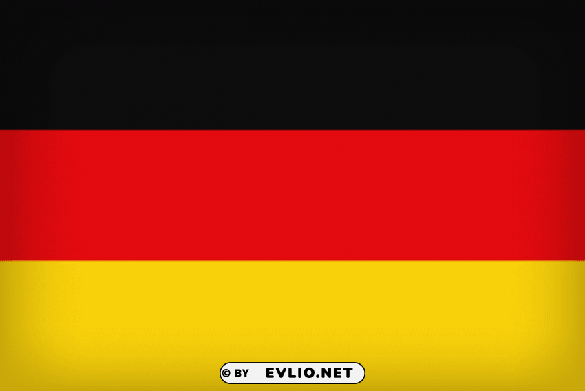 germany large flag Isolated Illustration with Clear Background PNG
